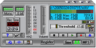 Screenshot of 3D MP3 Sound Recorder 3.88