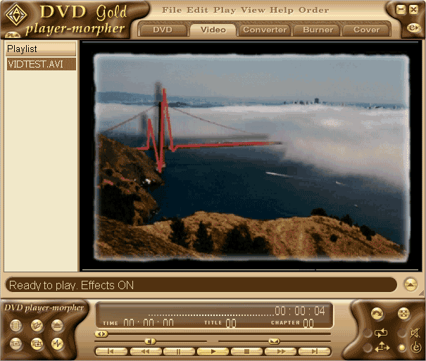 Screenshot of AV DVD Player-Morpher Gold