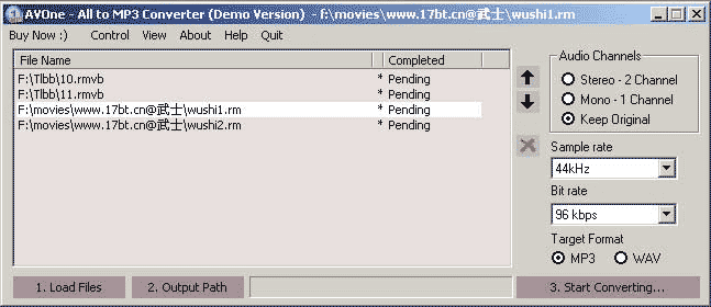 Screenshot of All to MP3/WAV Converter 2.30