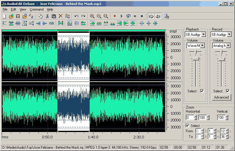 Screenshot of AudioEdit-Deluxe 3.6