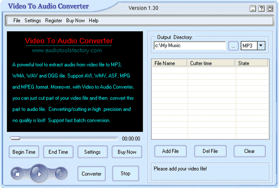 Screenshot of Best Video To Audio Converter