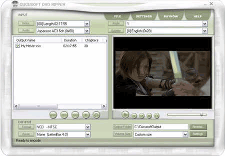 Screenshot of Cucusoft DVD Ripper