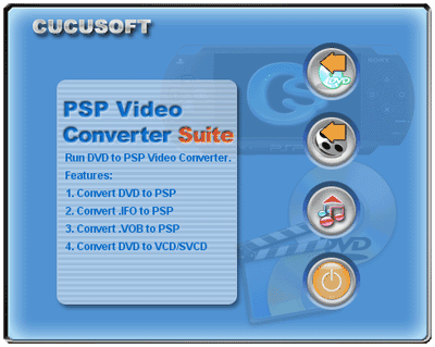Screenshot of PSP Video Converter Suite