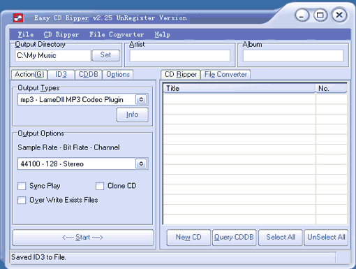 Screenshot of CD Ripper 2.30