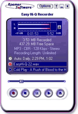 Screenshot of Easy Hi-Q Recorder 2.0