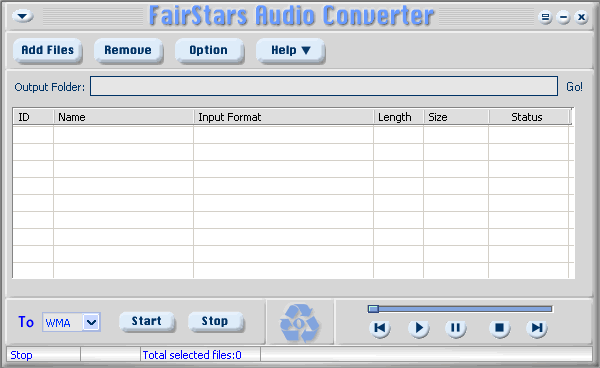 Screenshot of FairStars Audio Converter 1.408