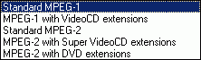 Selecting a format