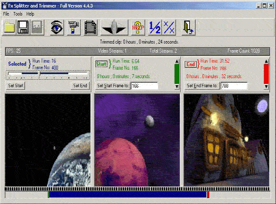 Screenshot of Movie Splitter and Trimmer