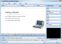 Screenshot of ImTOO DVD to Pocket PC Ripper
