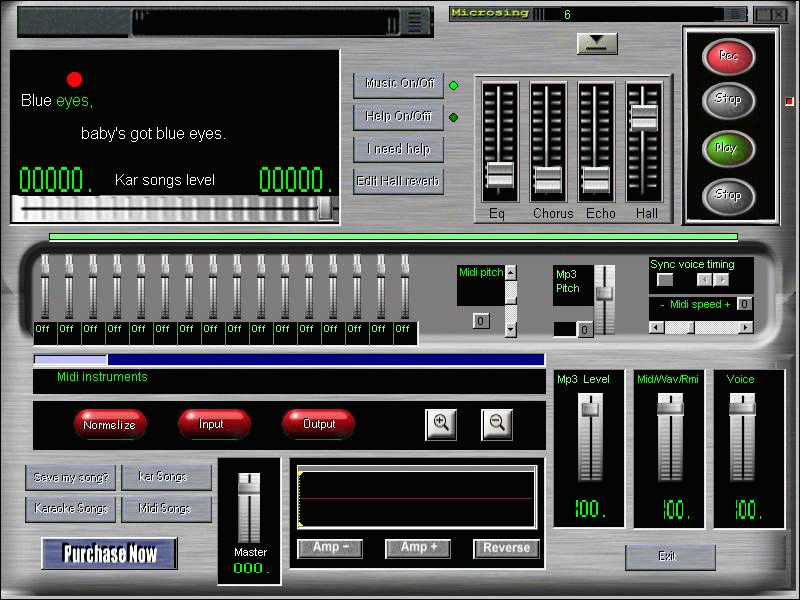 Screenshot of Microsing karaoke recorder