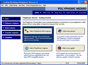 Screenshot of Polyphonic Wizard 3.05