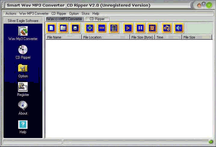 Screenshot of Wav to MP3 Converter & CD Ripper