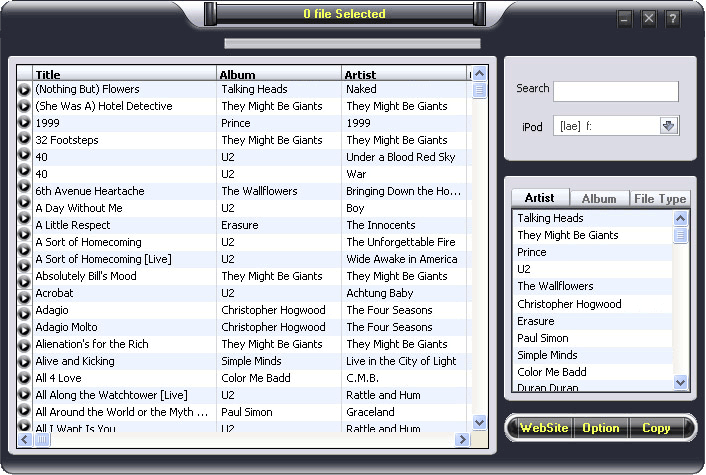 Screenshot of Tansee iPod Transfer