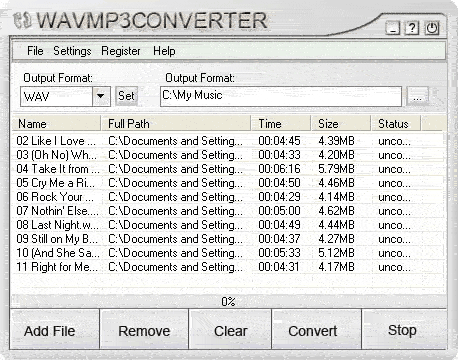Screenshot of WAV-MP3-Converter