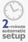 2 minutes setup