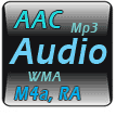 Audio format, OGG, AAC, WMA, M4A, RA, MP3 and etc.