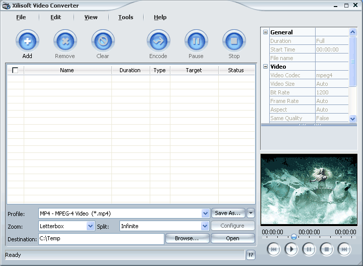 Screenshot of Xilisoft Video Converter