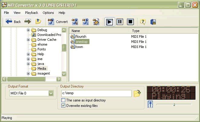 Screenshot of MID Converter 3.3