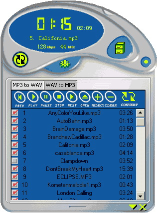 Screenshot of MP3 WAV Converter